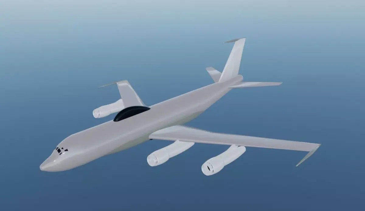 EC-135C Style Military Jet - Custom 1950s Transport Low-poly 3D model