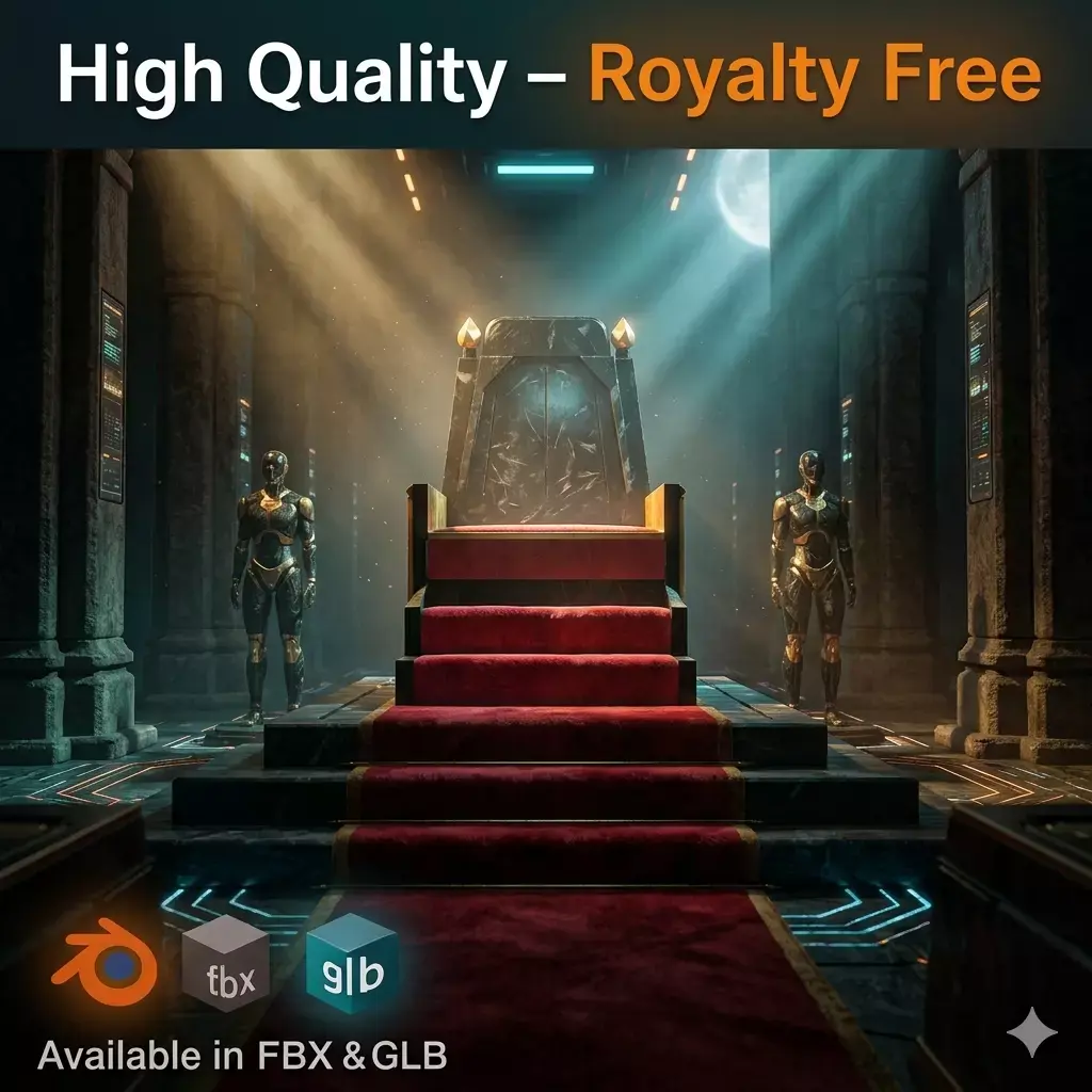 Royal Throne 3D Model 3D model