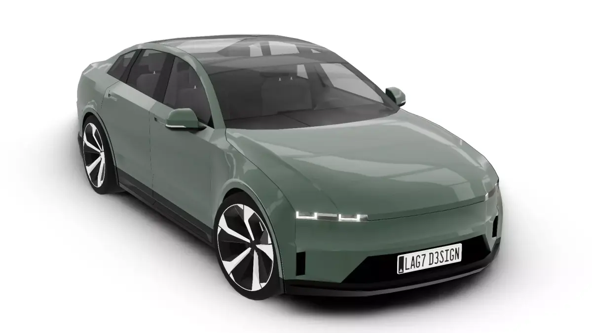 Sedan Low-poly 3D model