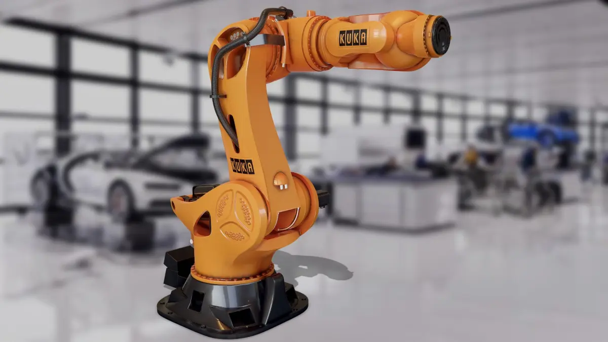 Industrial Robot Kuka KR 1000 Titan Low Poly PBR 3D model
