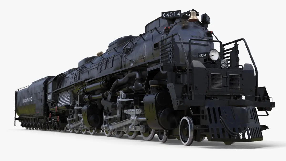 Locomotive Big Boy with Trailed Tender Rigged 3D model purchase