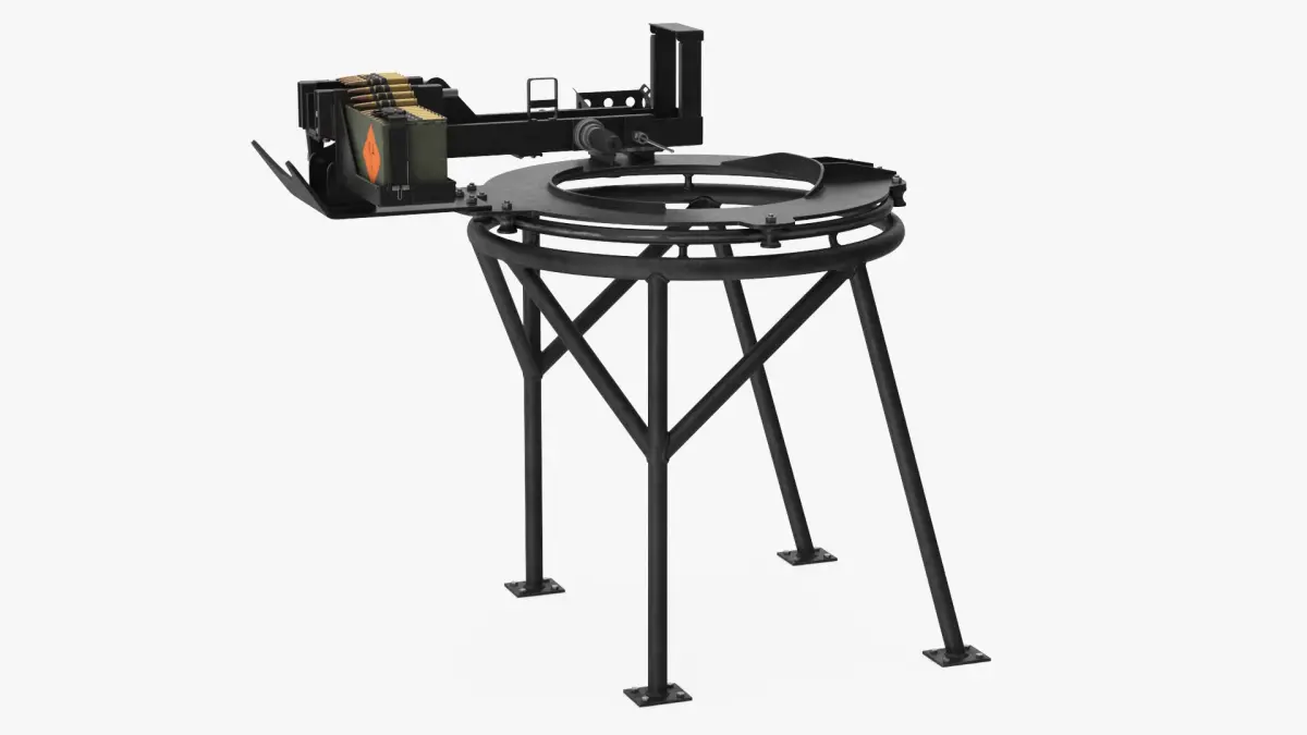 Pickup Mounted Gun Turret Stand 3D model