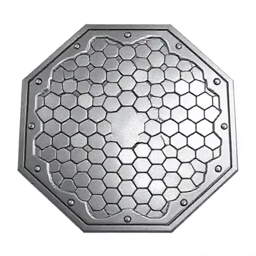 Hex Metal Panel Low-poly 3D model