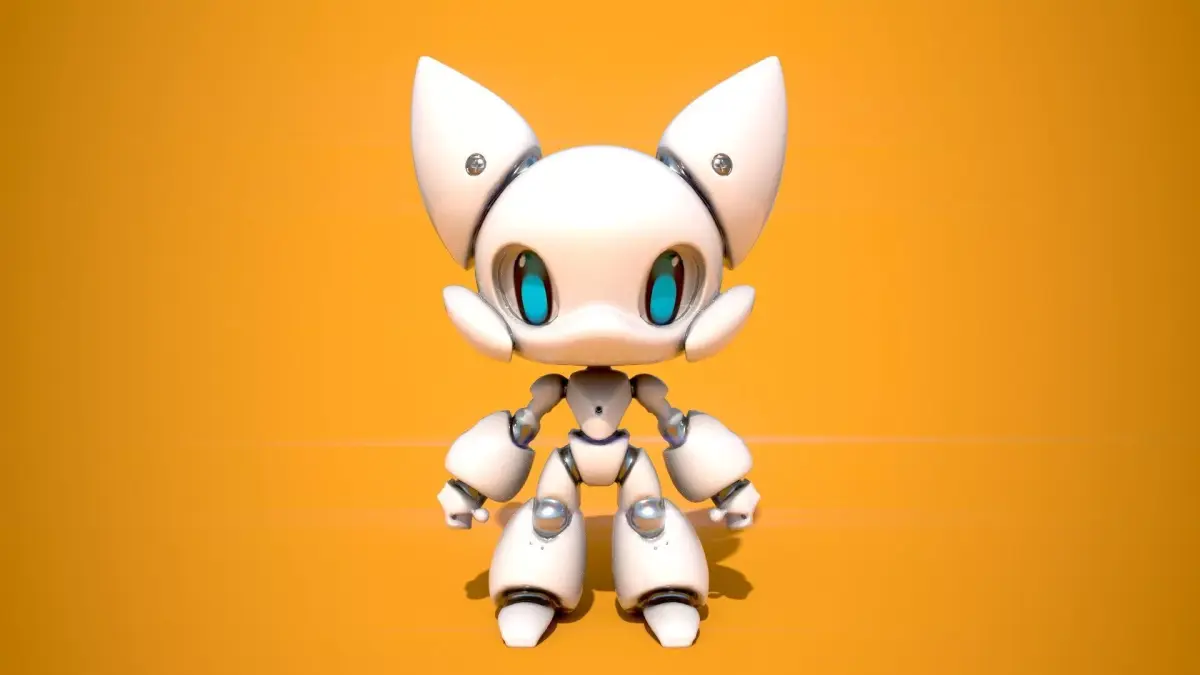 Cat Robot Low-poly 3D model
