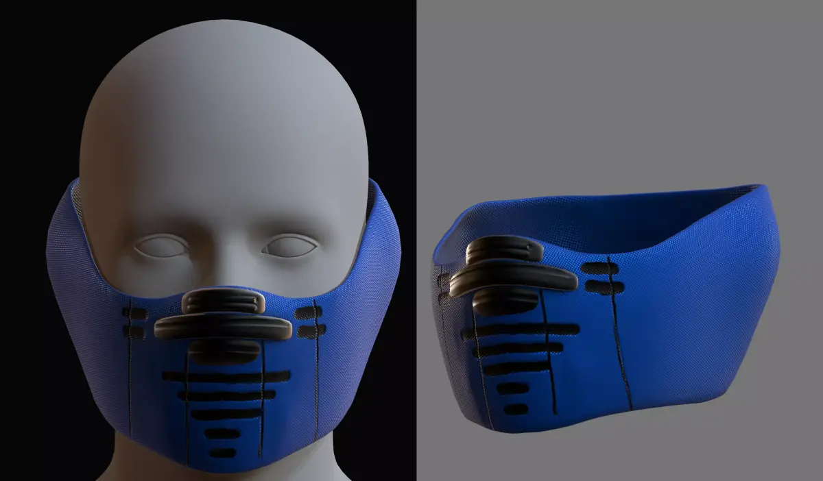 Gas mask helmet 3d model scifi Low-poly  Low-poly 3D model 562