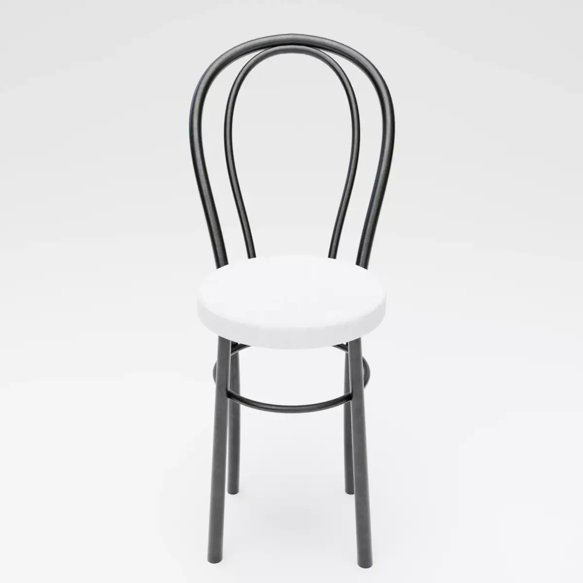 Classic Metal Bistro ChairGame Ready 3D Model Free low-poly 3D model