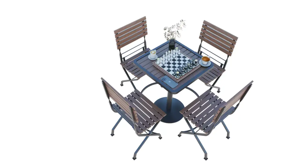 Coffee table and chair vray ready  3D model