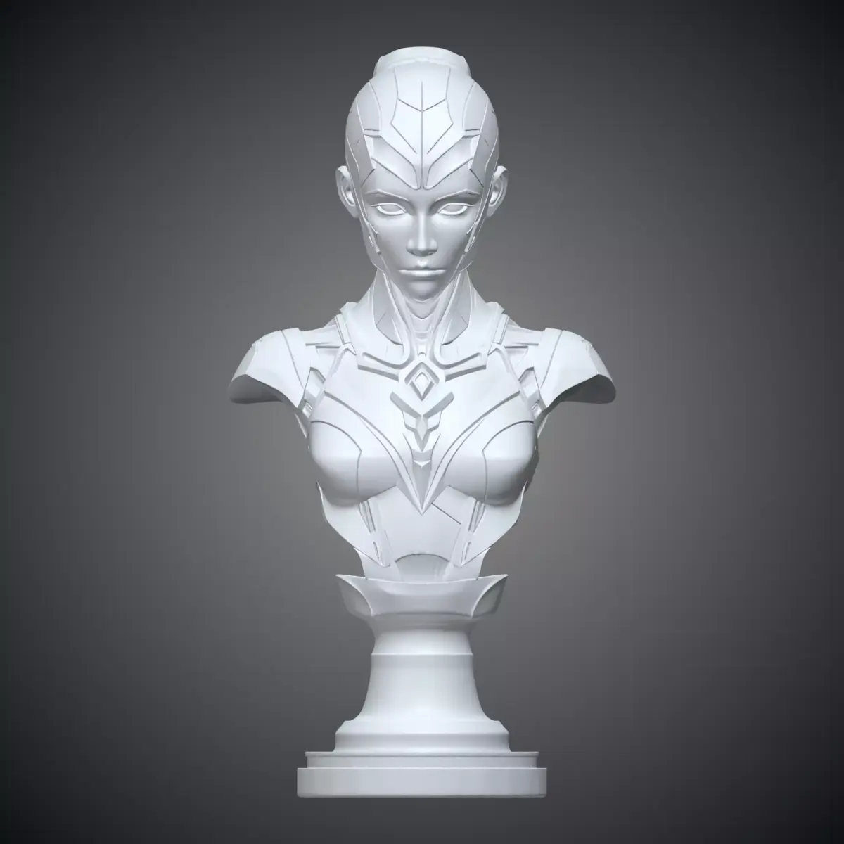Cybernetic Female Android Bust PM-302 3D print model