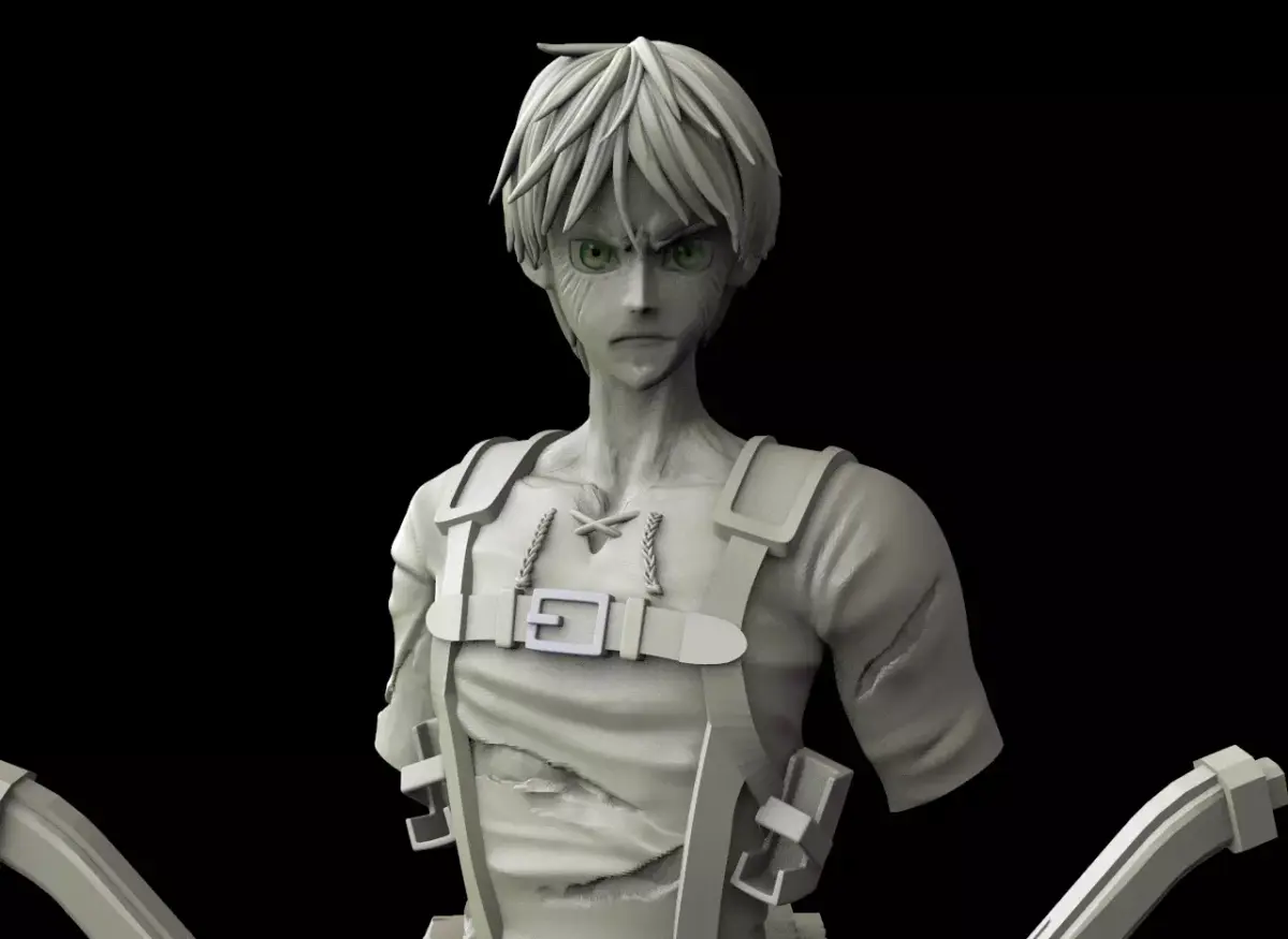 Eren Yeager Bust 3D print model