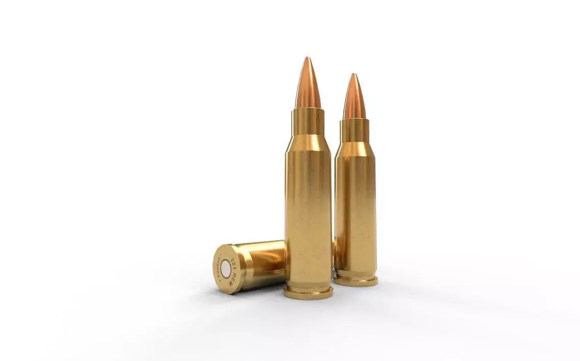 221 Remington Fireball Ammo Low-poly 3D model