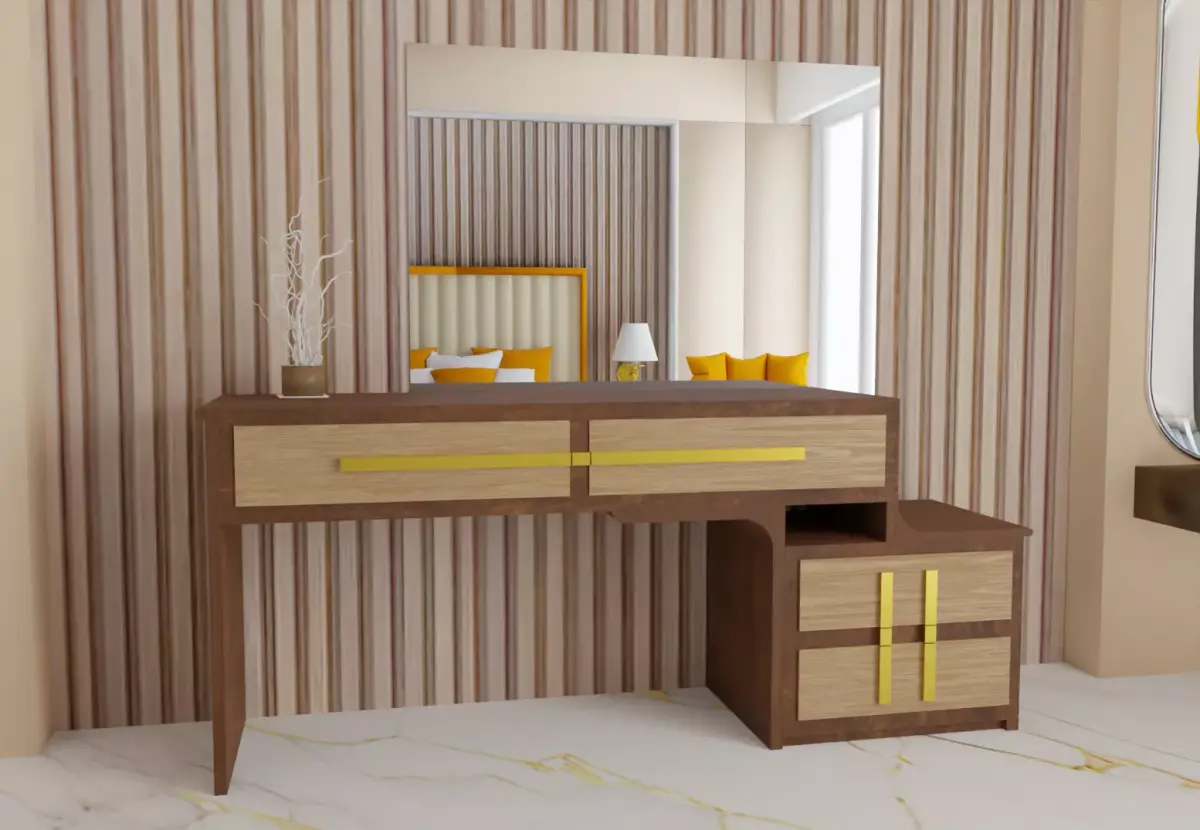 wooden dressing table inspired by ancient Egyptian furniture  Free 3D model