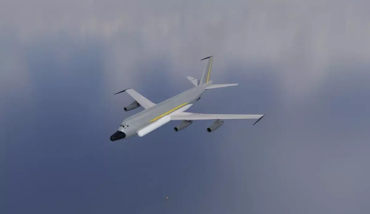 RC-135D ELINT SIGINT Style Jet - Custom 1950s Aircraft Low-poly 3D model