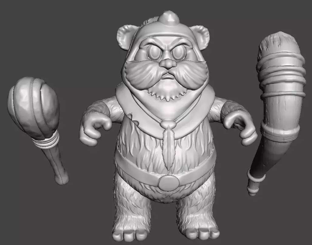 STL File 3D Ewoks Paploo  3D Print Model 3D OBJ 3D print model 3D print model purchase