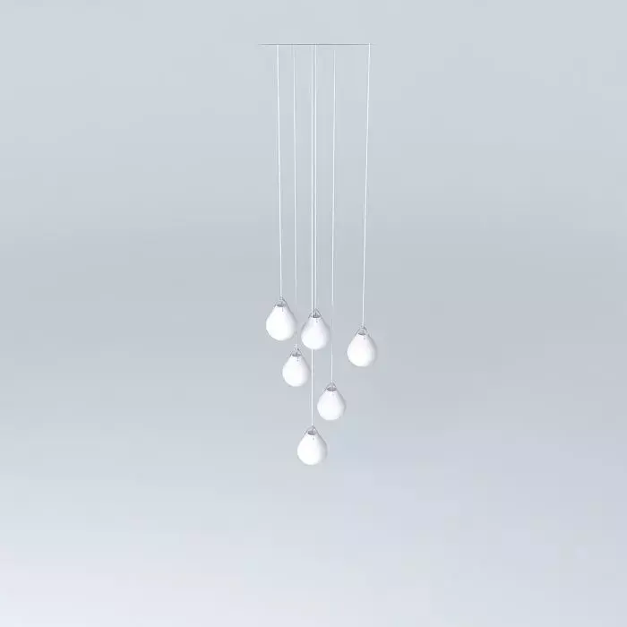Hanging different height ball lamp Free 3D model