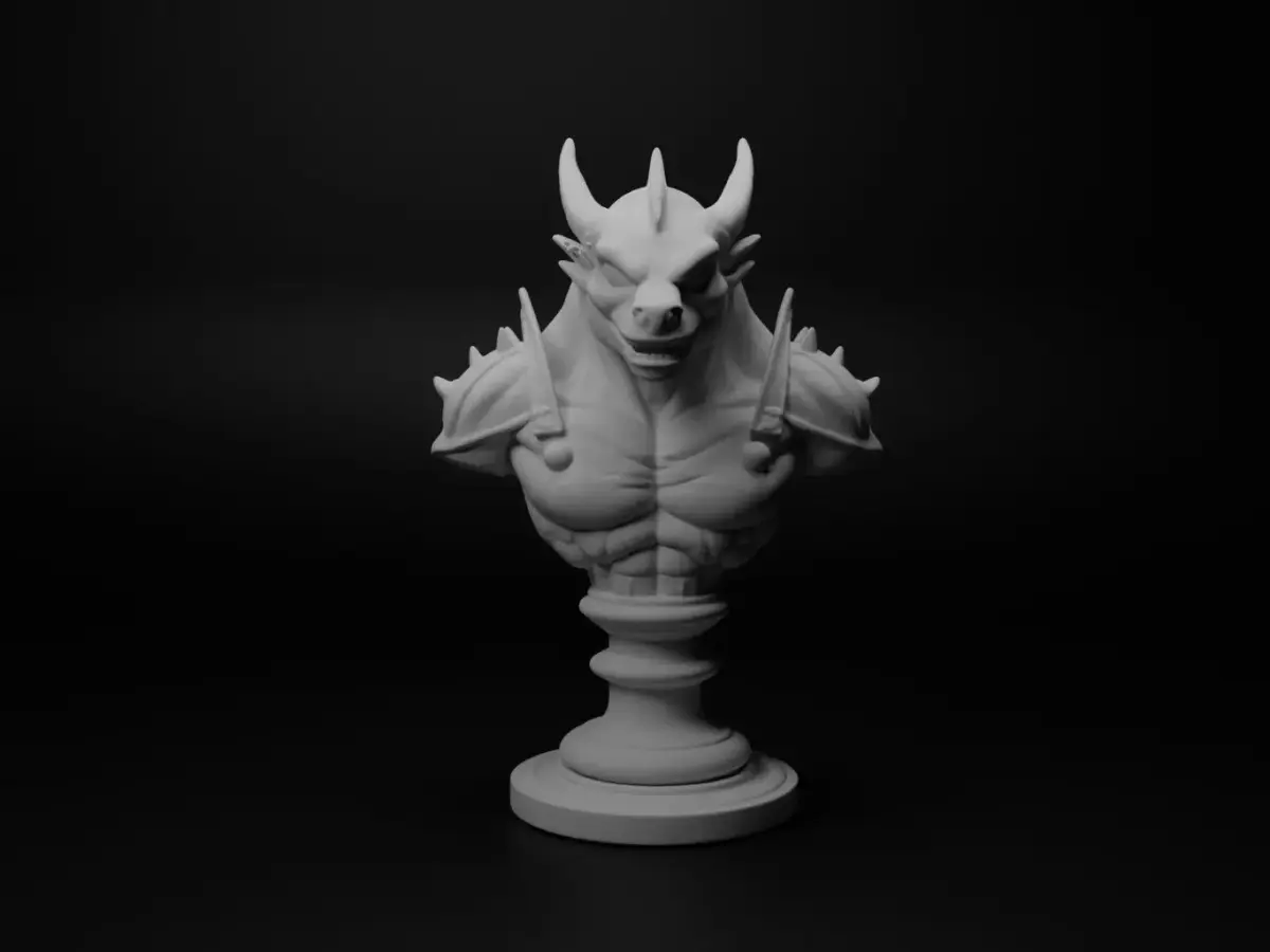 Legendary Monster Hunter Bust Chess 3D print model order