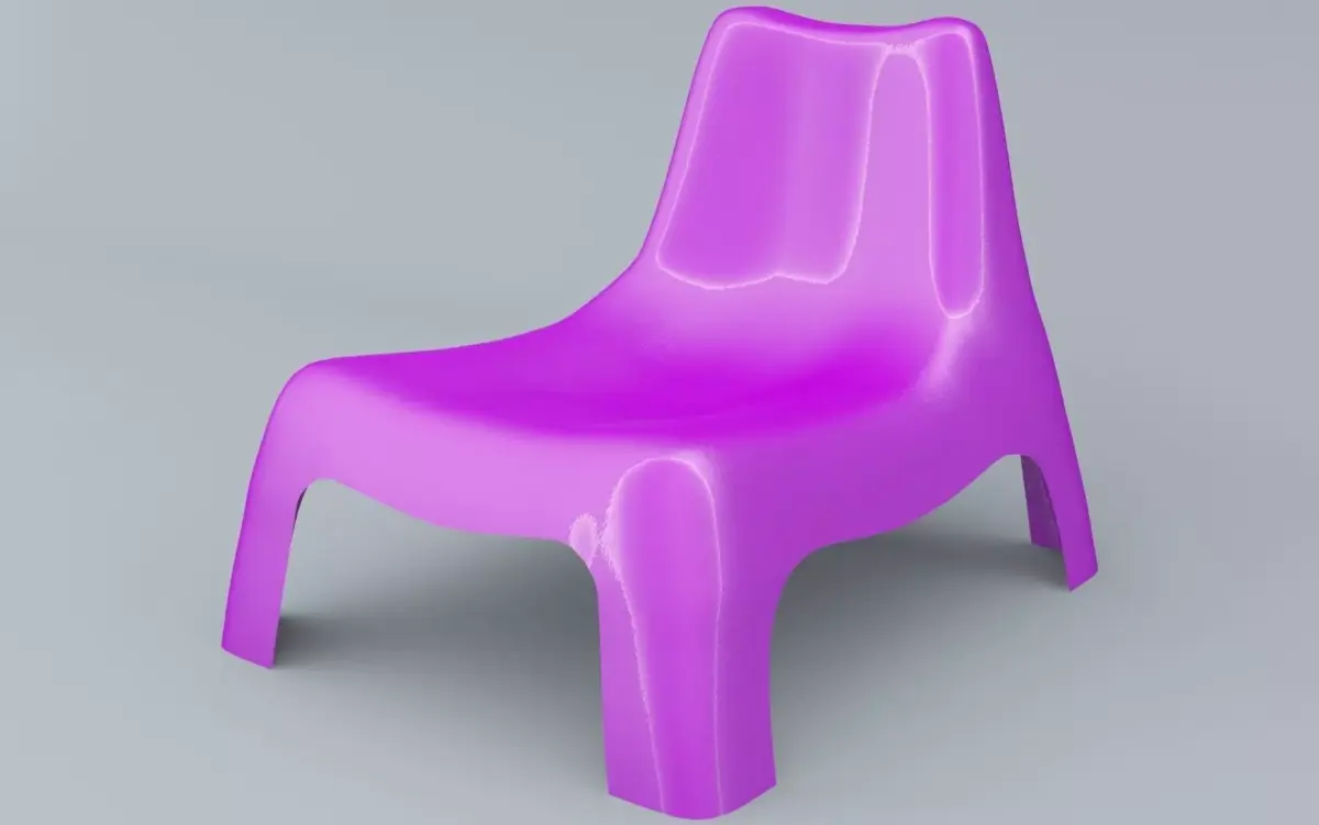 Vago ChairPlastic material  Colors Low Poly AR VR  Low-poly 3D model