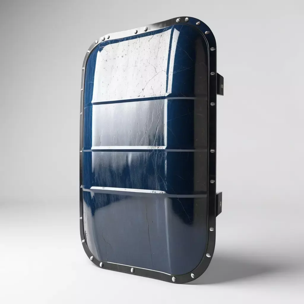 Weathered Police Riot Shield 3D model