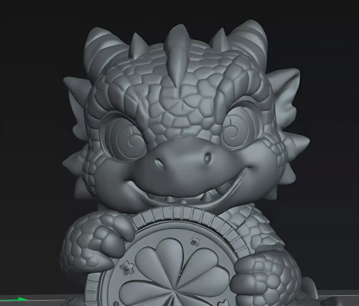  Lucky Baby Dragon Cute Coin Guardian 3D print model