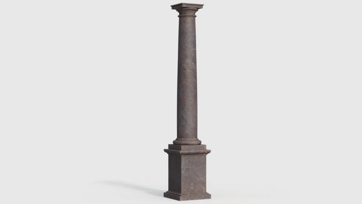 Pedestal Stone Tuscan Column 3D model