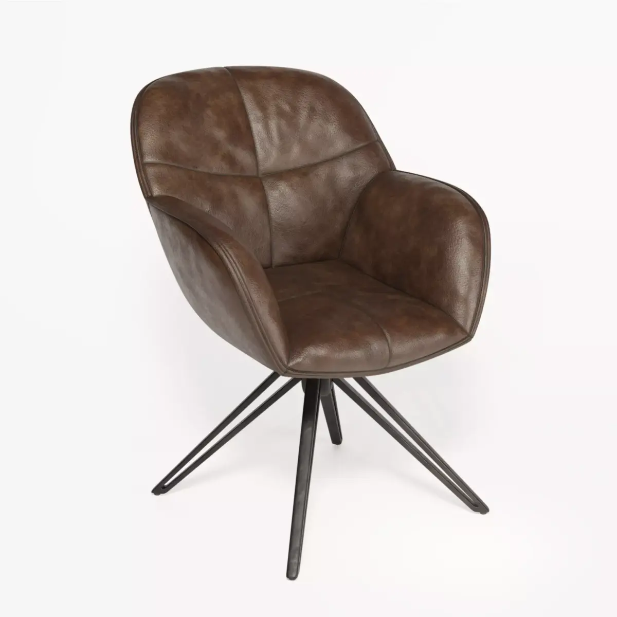Swivel Design Leather Chair Irene Free low-poly 3D model