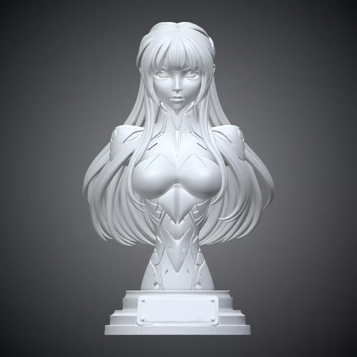 Cybernetic Pilot Girl Bust PM-280 3D print model