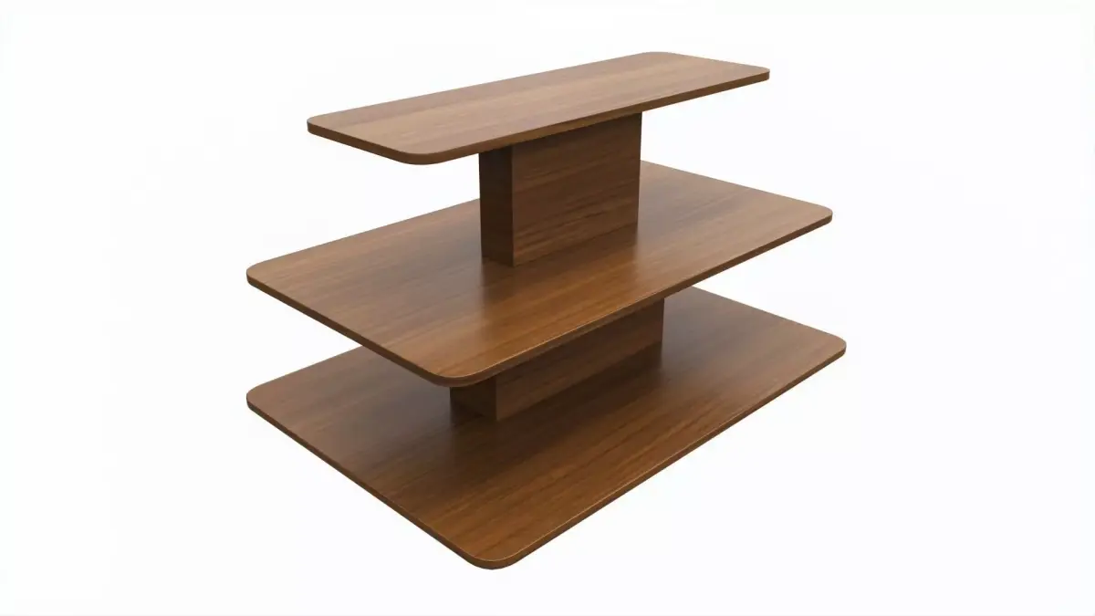 Three Tier Rectangle Table Free 3D model