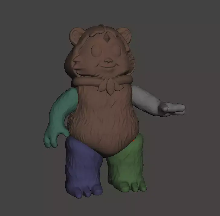 STL File 3D Ewoks Princess Kneesa 3D Print Model 3D OBJ 3D print 3D print model purchase