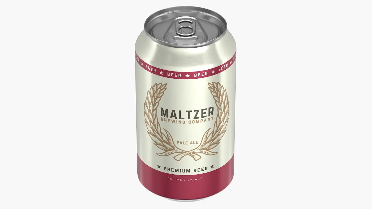 Standard Beer Can 355ml 3D model