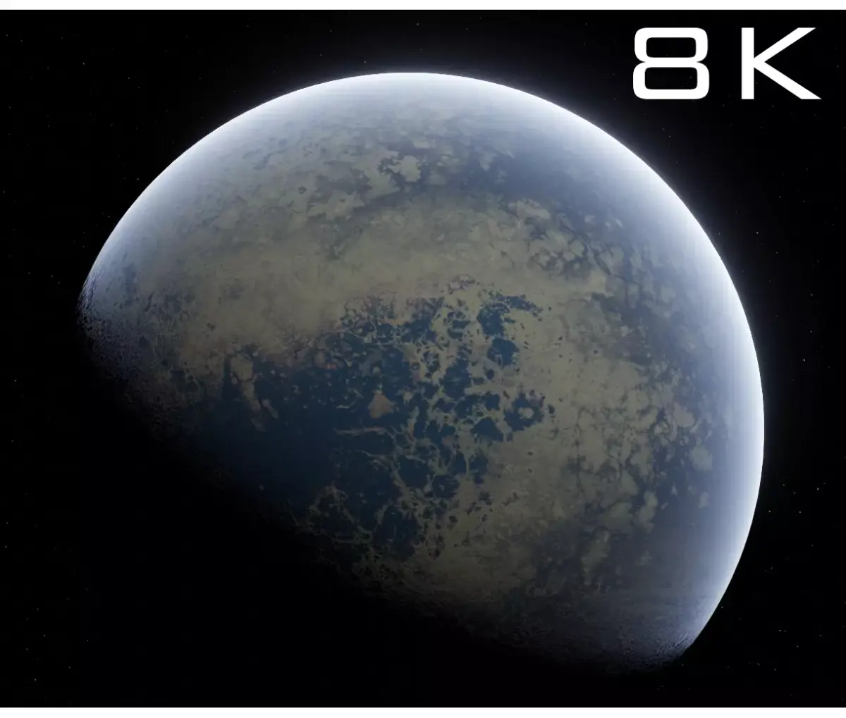 Planet 8K Texture Space Ready to game Low-poly 3D model