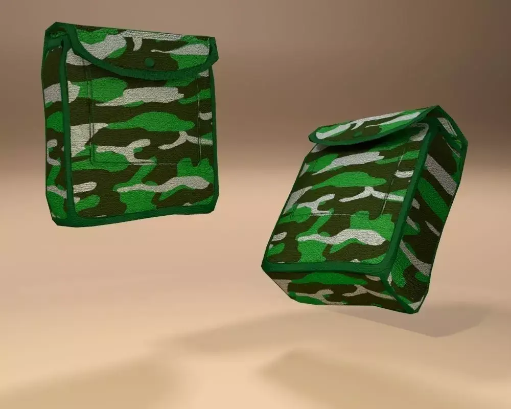 Military Pouch Low-poly 3D model purchase