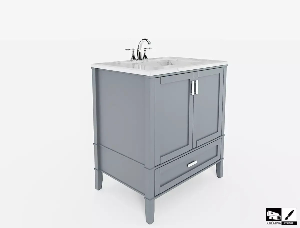 Contemporary Bath Vanity Free 3D model