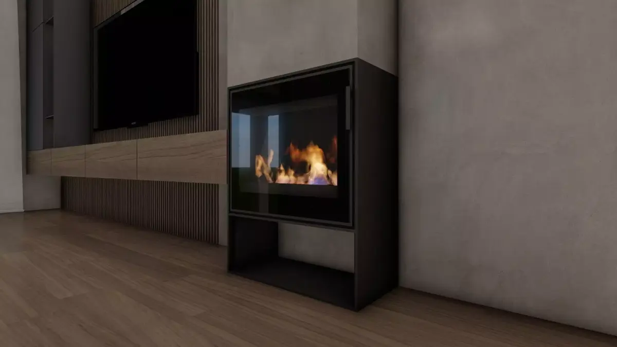 Fireplace modern Free 3D model