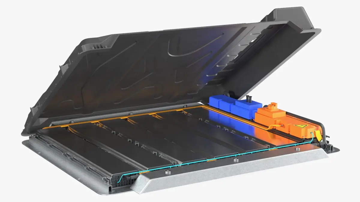 Electric Car Battery Open 3D model