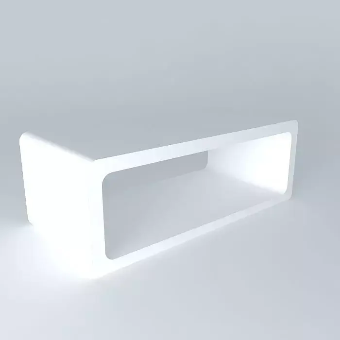 White table 70's style Free 3D model