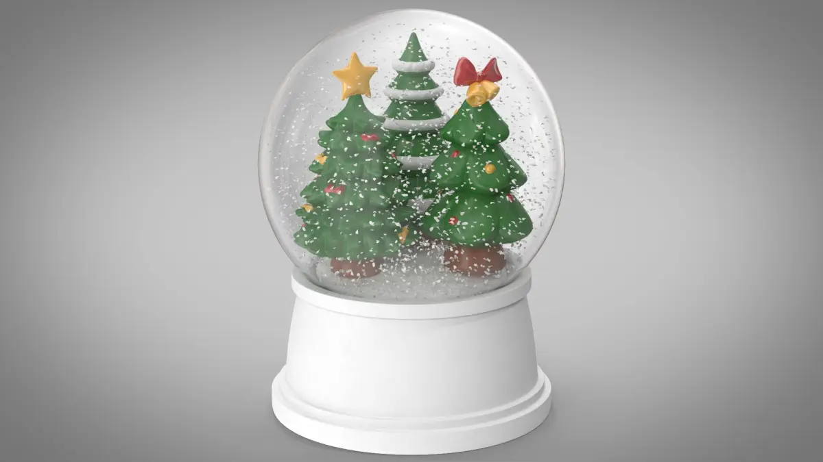 Snow Globe with Christmas Trees 2 3D model