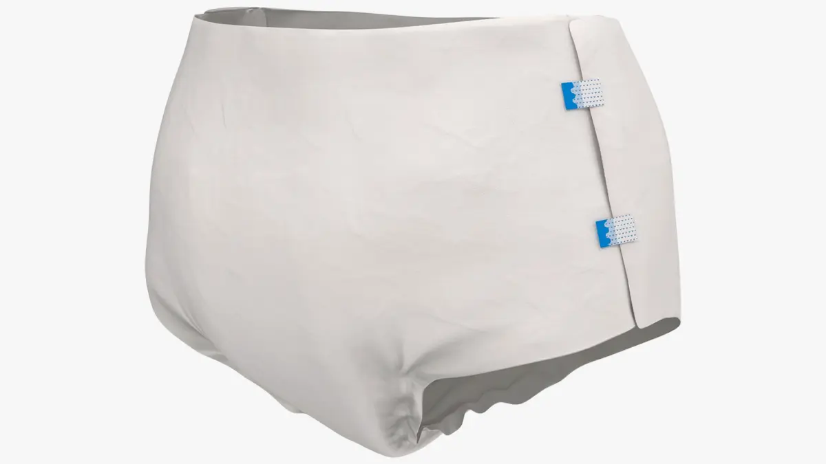 Adult Tape Fastening Incontinence Diaper White 3D model