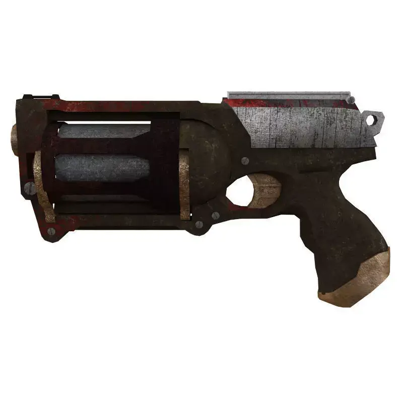 Steampunk Shotgun 2 Low-poly 3D model