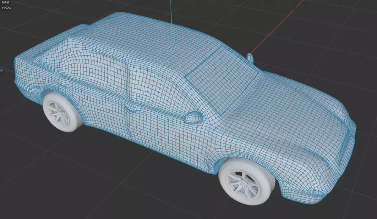 Stylized sedan car Cartoon Car 3D model