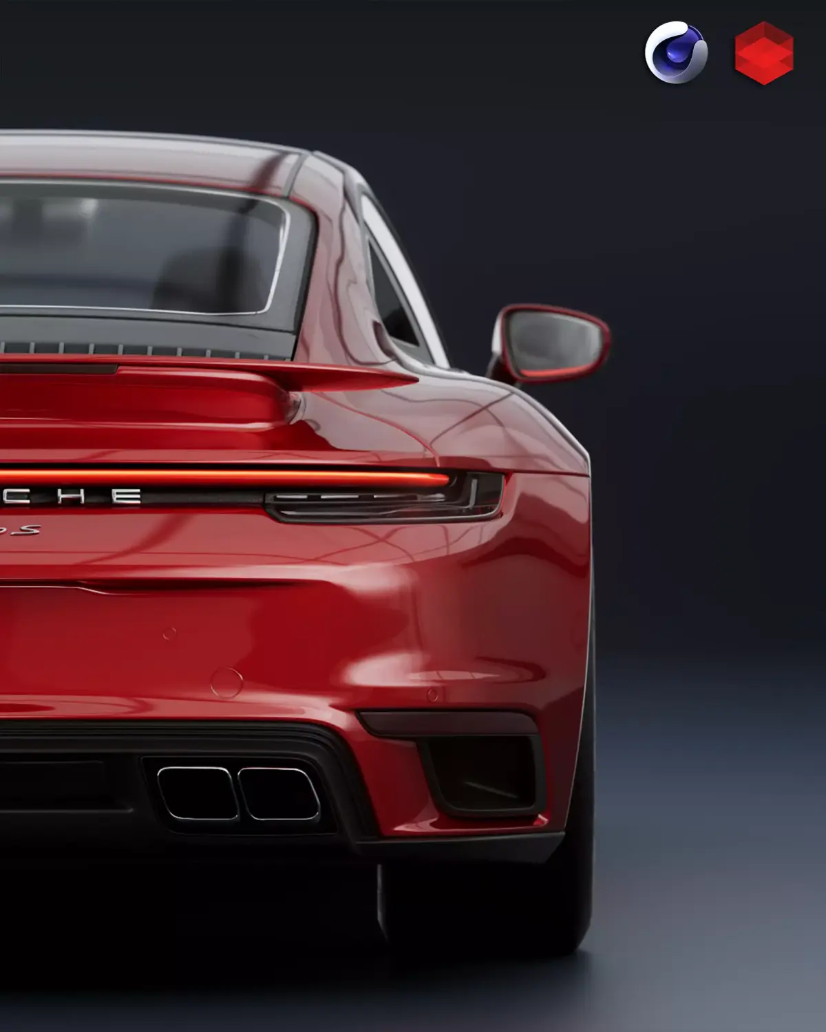 Premium Automotive Studio Lighting Cinema 4D and Redshift 3D model