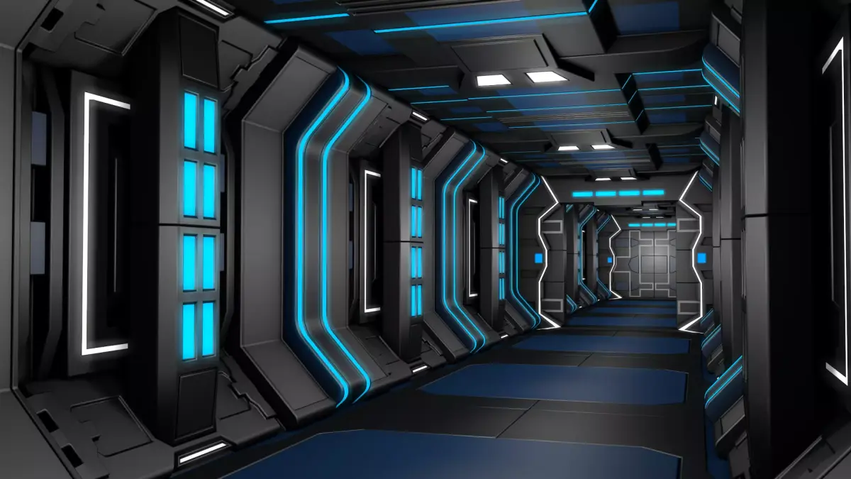 Sci Fi Corridor  3D model 75