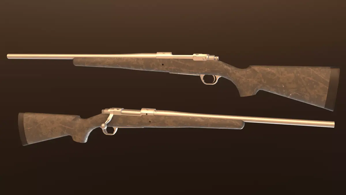 Hawkeye Hunting Rifle Low-poly 3D model