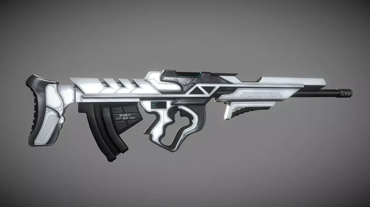 Cyberpunk Heavy BattleRifle Low-poly 3D model
