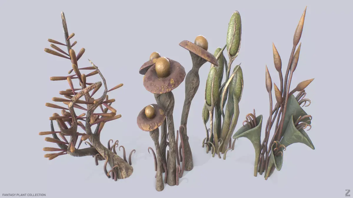 Fantasy plant collection 3D Model Pack purchase