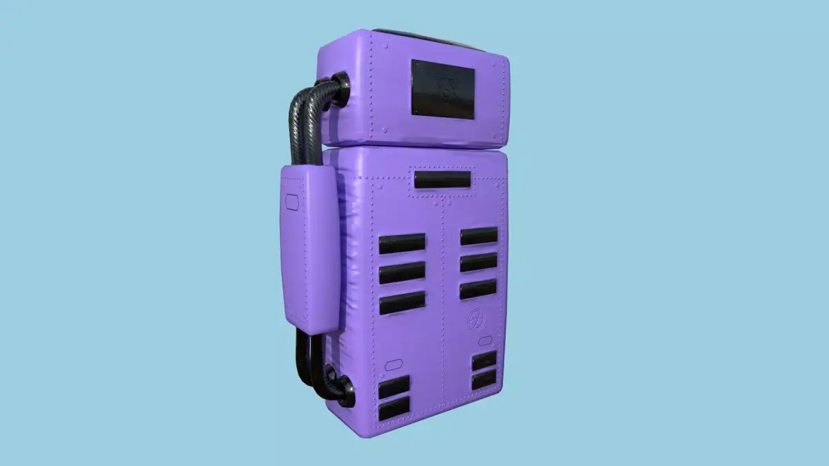 Astronaut Backpack 07 - Purple Black - Character Design Fashion Low-poly 3D model