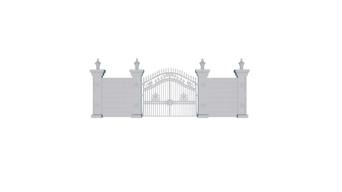 Classic Iron Gate with Ornamental Details 3D print model