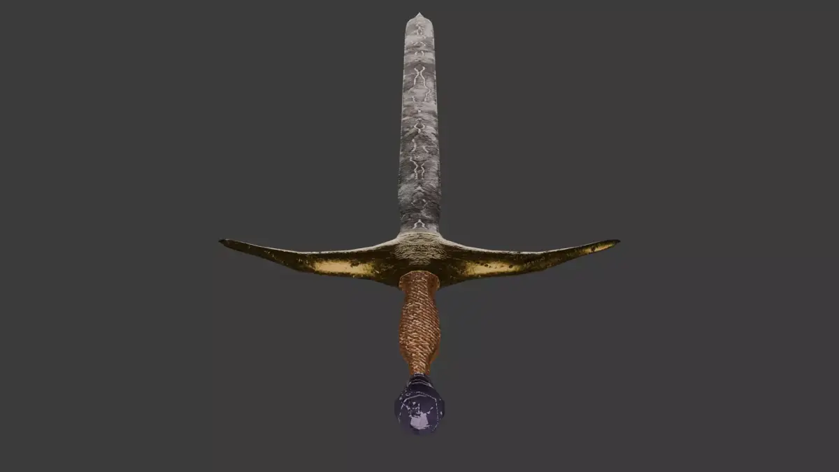 high Details Low-Poly sword- 876 Polygons  Low-poly 3D model