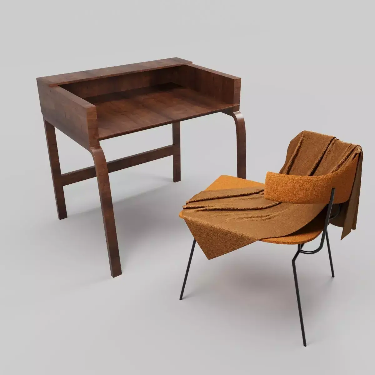 Study desk 1 Free 3D model