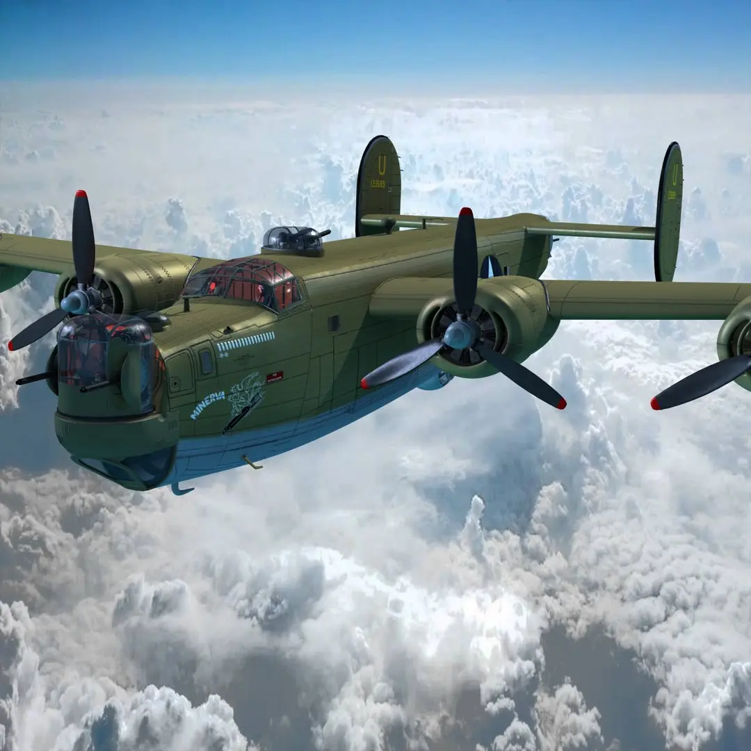 B-24 Liberator High Def 3D model