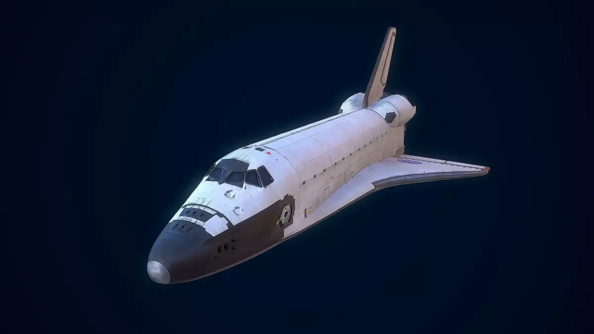 Space Shuttle Low-poly 3D model 3