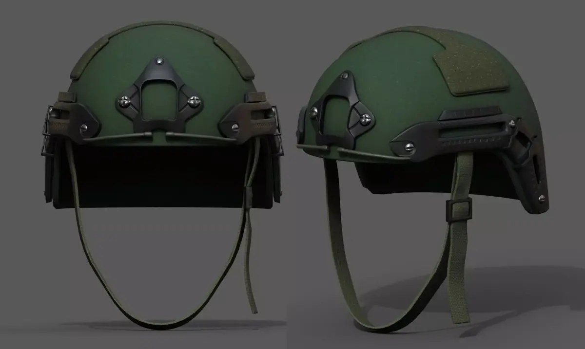 Helmet military combat fantasy futuristic  Low-poly 3D model get